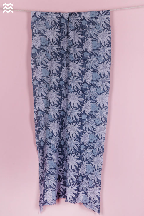Wool Stole In Block Print